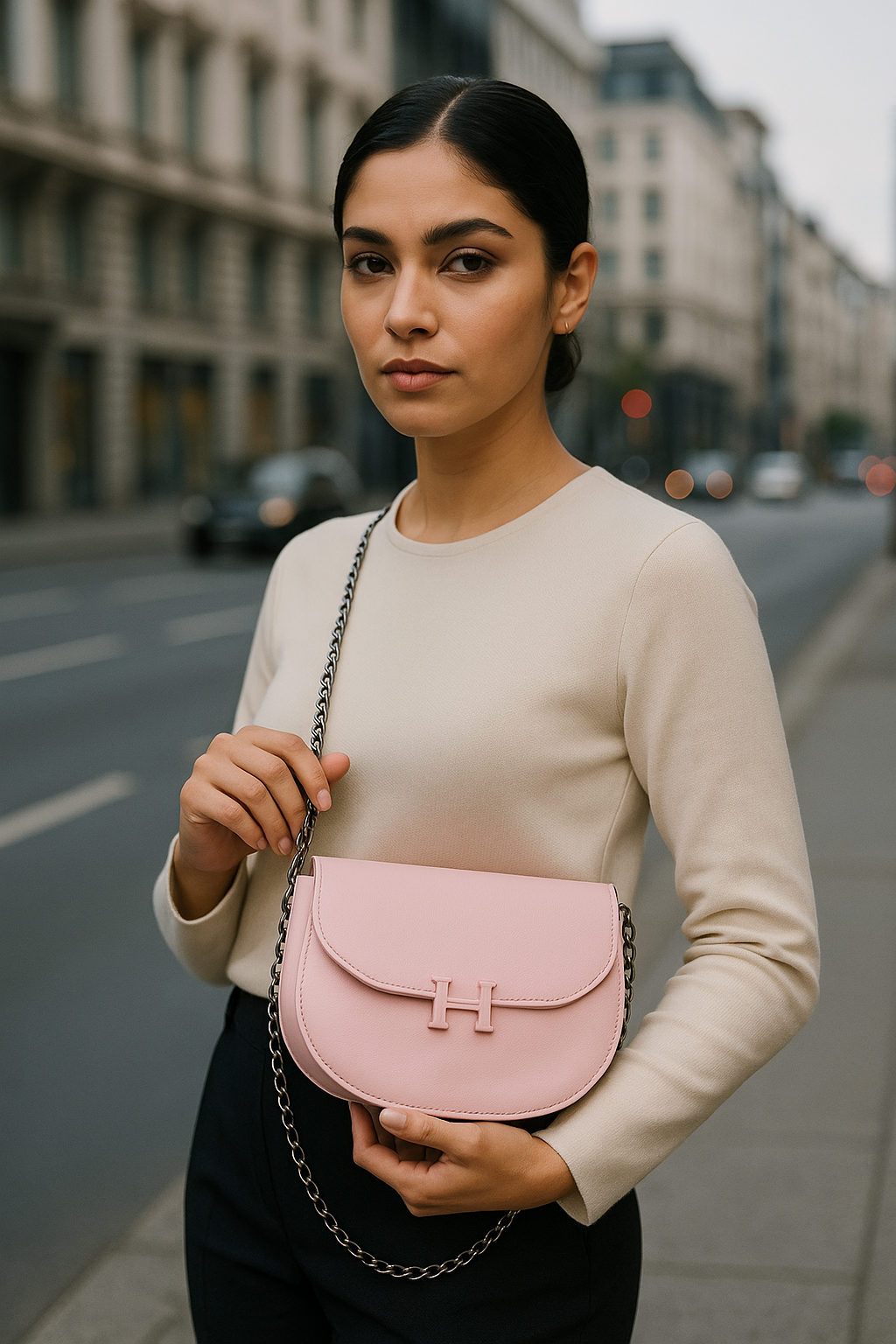 Blush Chain Icon Bag – Parisian Edition